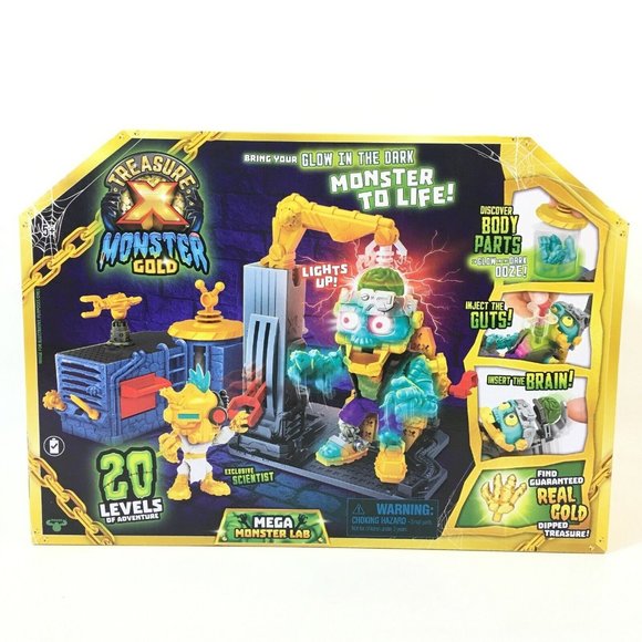 Moose Enterprise Toys Treasure X Monster Gold Mega Lab 2 Levels Of Adventure With Two